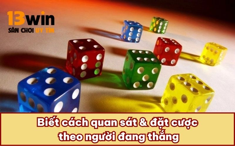 Biết cách quan sát & đặt cược theo người đang thắng